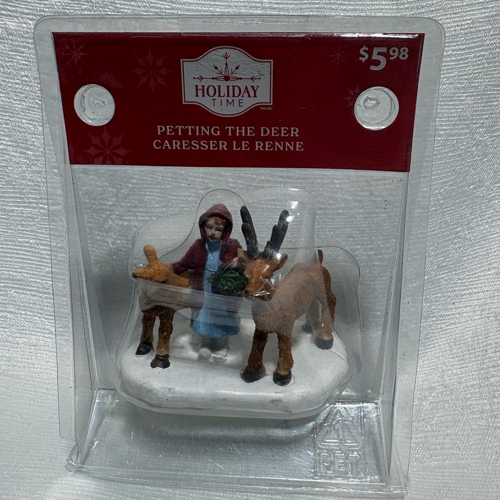 Holiday Time Red and Brown Deer Figurine